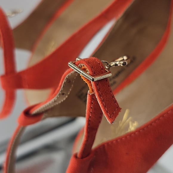 J Thalia Sodi Women's Chloe Embellished Ankle-Strap Platform Coral Sz 6M - Picture 6 of 13